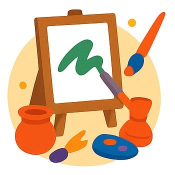 طفل يمارس الرسم والتلوين في نشاط فني للأطفال