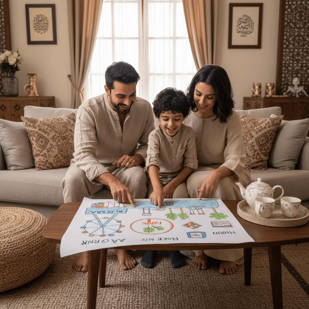 عائلة سعيدة في القصباء مع أطفالهم مقال 2 5png