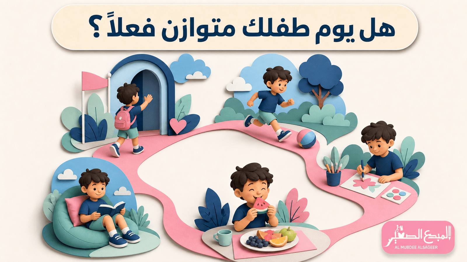 مسار يوم متوازن للطفل داخل المخيم الصيفي